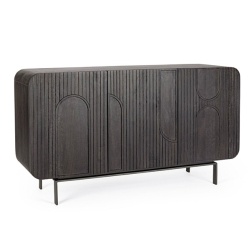 Credenza 3 ante in legno nero Orissa Bizzotto